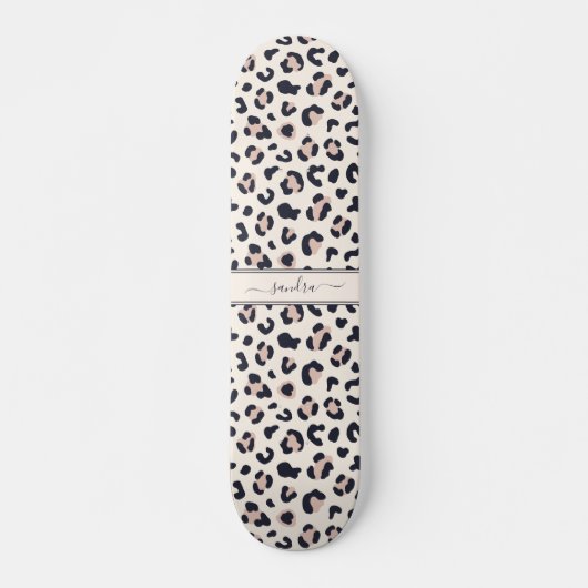 Leopardruckpink Skateboard (Vorne)