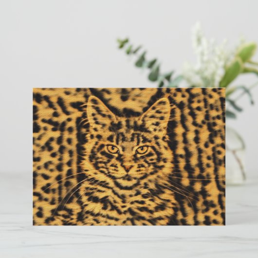 Leopardrucktiger Katzenleoparden Geburtstag oder s (Stehend Vorderseite)