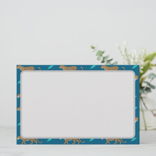 Leopards Briefpapier (Stehend Vorderseite)