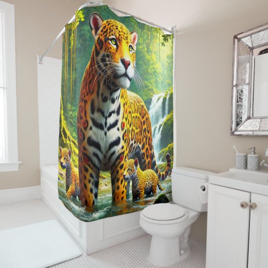 Leopards Duschvorhang (Beispiel)