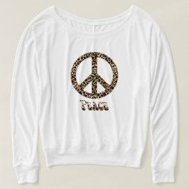 Leopards for Peace ~ Leopard Print Peace Sign T-Shirt