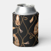 Leopards Golden Chains Modedesign Dosenkühler (Kanne Vorderseite)