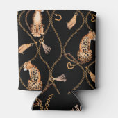 Leopards Golden Chains Modedesign Dosenkühler (Rückseite)