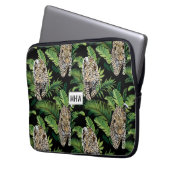 Leopards Muster individuelle Laptop-Ärmel für Mono Laptopschutzhülle (Vorderseite Links)