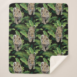 Leopards Mustervlies Sherpadecke