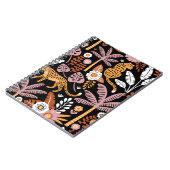 Leopards Palms Vintag Nahtlos Muster Notizblock (Linke Seite)