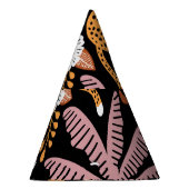 Leopards Palms Vintag Nahtlos Muster Partyhütchen (Rechts)