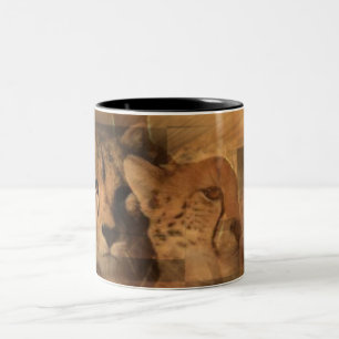 Leopards-Tasse Zweifarbige Tasse