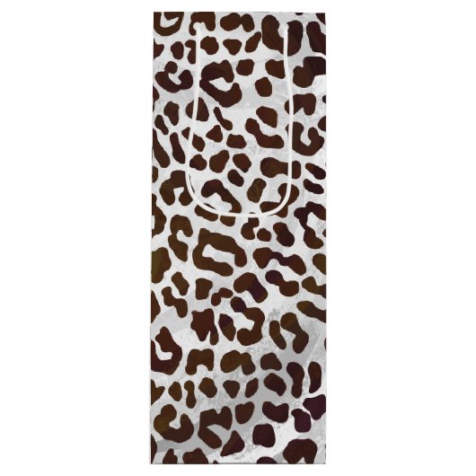 Leopardschokolade Geschenktüte Für Weinflaschen (Vorderseite)
