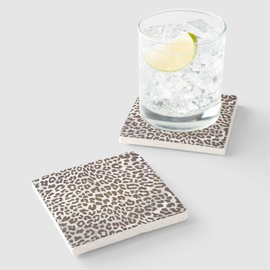 Leopardschokolade Steinuntersetzer (Seitenansicht)