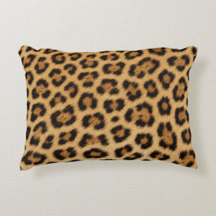 Leopardtextur Fell Haut Leder Tierdruck Muster Dekokissen