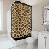 Leopardtextur Fell Haut Leder Tierdruck Muster Duschvorhang (Beispiel)