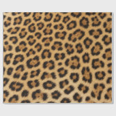 Leopardtextur Fell Haut Leder Tierdruck Muster Geschenkpapier (Flach)