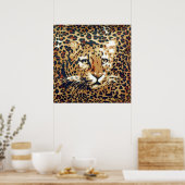 Leoparfarbe Poster (Küche)