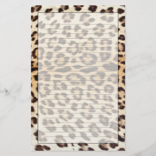 Leoparhaar Briefpapier (Vorderseite)