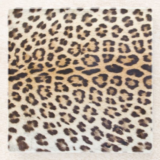 Leoparhaar Glasuntersetzer (Vorderseite)