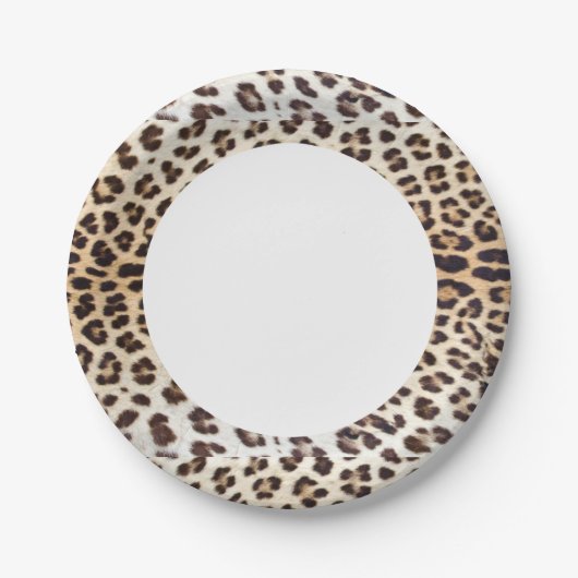 Leoparhaar Pappteller (Vorderseite)