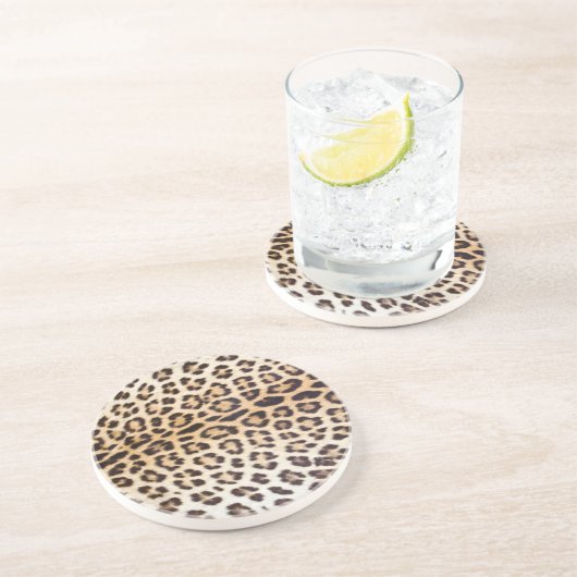 Leoparhaar Sandstein Untersetzer (Seite)