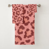 Leoparingorange Badhandtuch Set (Insitu)
