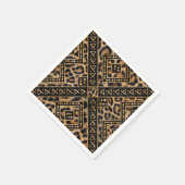Leopart Fur mit afrikanischer Dekoration #2 Serviette (Ecke)