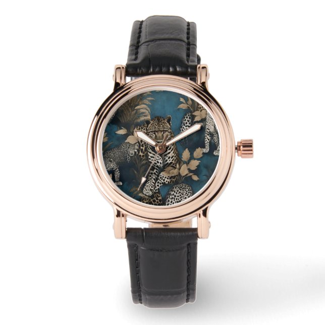 Leopaüberwachung Armbanduhr (Vorderseite)