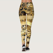 Leopold-Glitzer-Druckmuster Leggings (Rückseite)