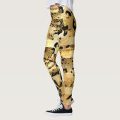 Leopold-Glitzer-Druckmuster Leggings (Links)