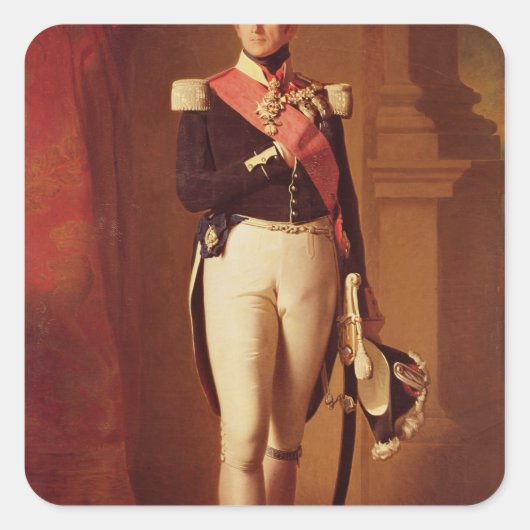 Leopold I. c.1846 Quadratischer Aufkleber (Vorderseite)