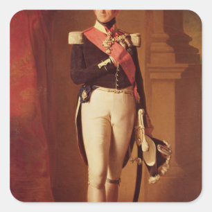 Leopold I c.1846 Quadratischer Aufkleber