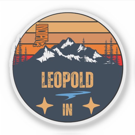 Leopold, Indiana Aufkleber (Vorderseite)