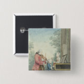 Leopold Mozart und seine Kinder Wolfgang Button (Vorne & Hinten)