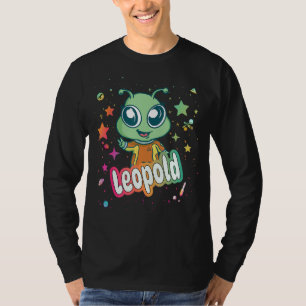 LEOPOLD - Niedlicher Name des Jungen mit niedliche T-Shirt