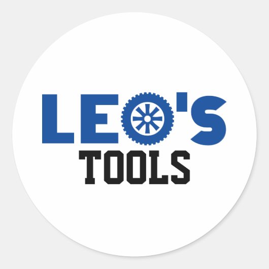 Leo's Tools Classic Round Aufkleber (Vorderseite)