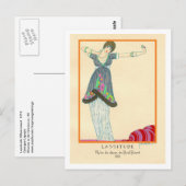 Lepape Art Deco Illustration Postkarte (Vorne/Hinten)