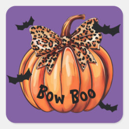 Lepard Print Bow Kürbis Halloween Custom Sticker