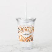 Lepard Print / Zebra Print Acryltrinkbecher (Vorderseite)