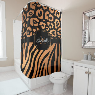 Lepard Print / Zebra Print Duschvorhang
