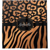 Lepard Print / Zebra Print Duschvorhang (Vorderseite)