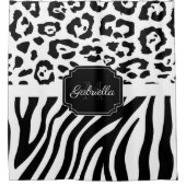 Lepard Print / Zebra Print Duschvorhang (Vorderseite)