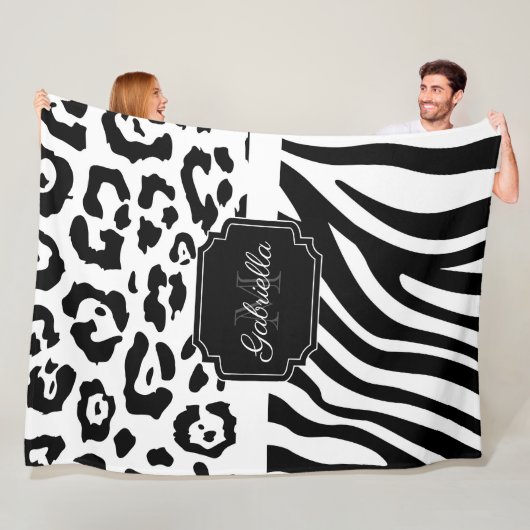 Lepard Print / Zebra Print Fleecedecke (Beispiel)
