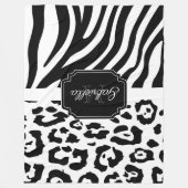 Lepard Print / Zebra Print Fleecedecke (Vorderseite)