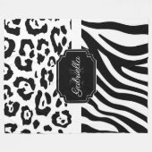 Lepard Print / Zebra Print Fleecedecke (Vorderseite (Horizontal))