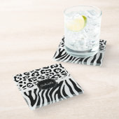 Lepard Print / Zebra Print Glasuntersetzer (Schrägansicht)