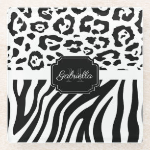 Lepard Print / Zebra Print Glasuntersetzer