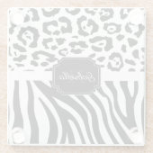 Lepard Print / Zebra Print Glasuntersetzer (Rückseite)