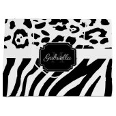 Lepard Print / Zebra Print Große Geschenktüte (Vorderseite)