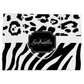 Lepard Print / Zebra Print Große Geschenktüte (Rückseite)
