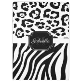 Lepard Print / Zebra Print Klemmbrett (Rückseite)