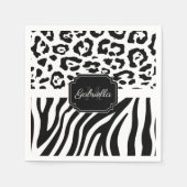 Lepard Print / Zebra Print Serviette (Vorderseite)