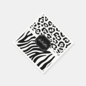 Lepard Print / Zebra Print Serviette (Ecke)